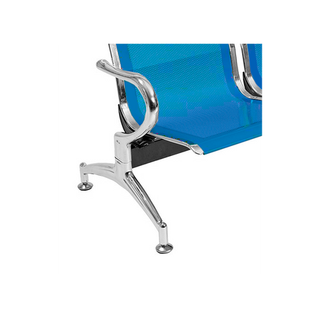 Panca in acciao per sala attesa ufficio studio a 3 posti - colore blu