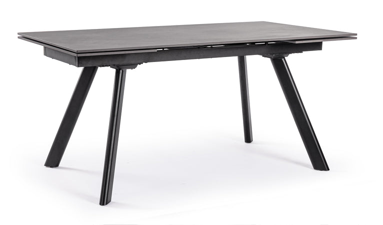 Tavolo allungabile "Jarkko" in grées porcellanato e legno d'abete 160-240x90