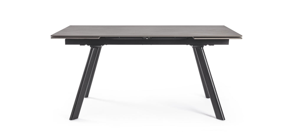 Tavolo allungabile "Jarkko" in grées porcellanato e legno d'abete 160-240x90