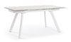 Tavolo allungabile Jarkko in grées porcellanato e legno d'abete 160-240x90