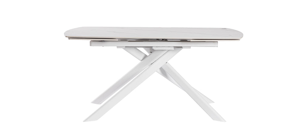 Tavolo allungabile "Joakim" in grés porcellanato e legno mango 160-240x90