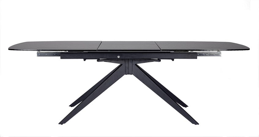 Tavolo allungabile "Anja" in vetro e legno d'abete 180-240x90