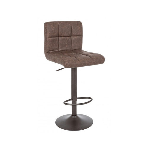 Sgabello alto Greyson Vintage Marrone per cucina ad isola e piano Bar con poggiapiedi e schienale Confezione da 2 Pezzi