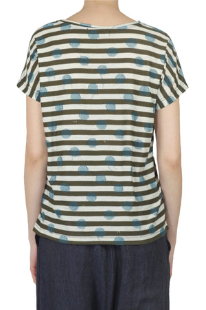 MAMA B Mama B - T-shirt - 450623 - Verde/Latte da donna