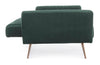 Divano letto in velluto verde 3 posti Johnny  con piedi e struttura ottone 210 cm