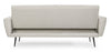 Divano letto in velluto Beige 3 posti Johnny  con piedi e struttura Cromata 210 cm