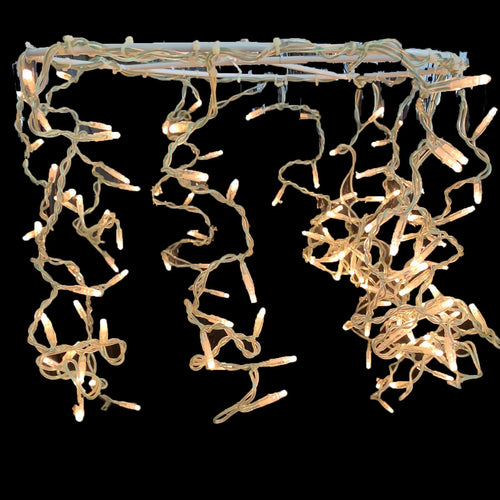 Ciuffo con led luce calda su base in metallo tonda per giardino h 65 cm