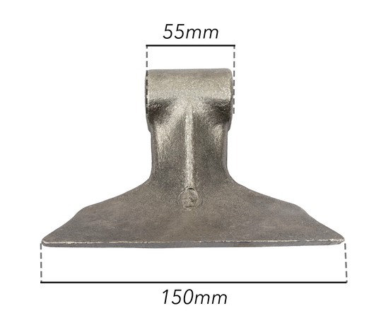 Mazza trincia larghezza 150mm lunghezza 100mm attacco 55mm e foro Ø 20,5mm