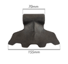 Mazza trincia dentata 155x85mm attacco 70mm e foro 16,5mm