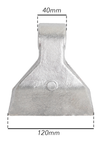 Mazza trincia larghezza 120mm lunghezza 110mm attacco 40mm e foro Ø 16,5mm