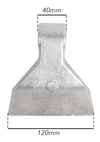 Mazza trincia larghezza 120mm lunghezza 110mm attacco 40mm e foro Ø 16,5mm