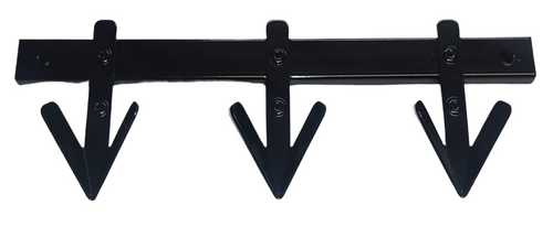 BOLIS ITALIA - APPENDIABITI ROBIN HOOD DA 3 POSTI - IN METALLO VERNICIATO NERO **