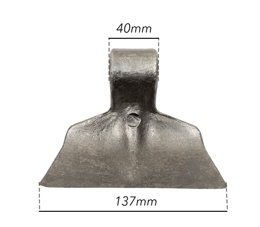 Mazza trincia 137x95mm attacco 40mm e foro 18,5mm