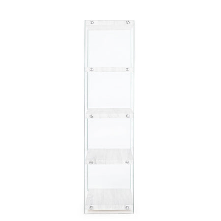 Libreria moderna "Sury Stretta" in vetro e legno di design per cameretta ed ufficio