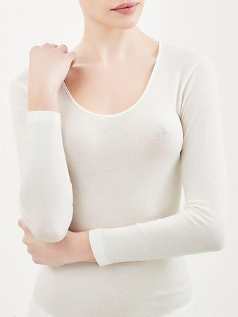 Ragno Maglia Intima da Donna Manica Lunga Merino Seta 074029 S40 - Passarelli Biancheria
