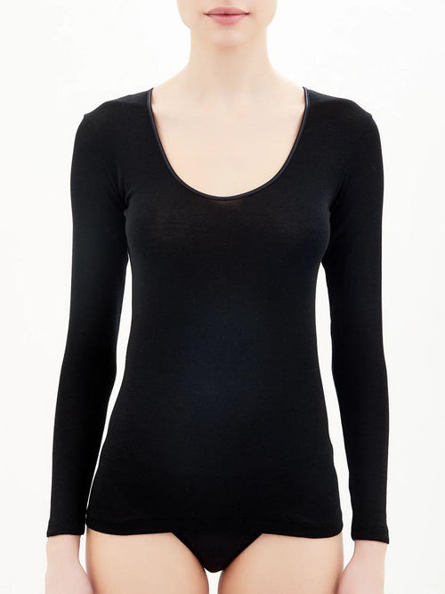 Ragno Maglia Intima da Donna Manica Lunga Merino Seta 074029 S40 - Passarelli Biancheria