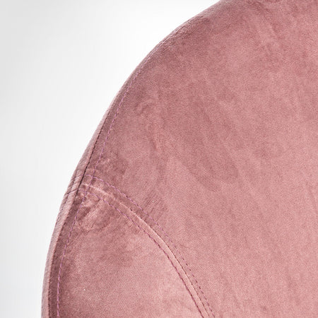 Sedia a dondolo imbottita  in velluto "Annika" piedi in legno da interno per salotto e studio