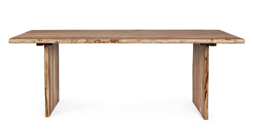Tavolo Eneas rettangolare, con gambe, in legno di acacia da 200 x 95 cm