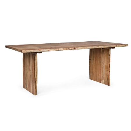 Tavolo Eneas rettangolare, con gambe, in legno di acacia da 200 x 95 cm