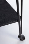 Carrello Zaira in acciaio piano in vetro temperato h 68 cm
