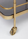 Carrello Orabel in acciaio piani in vetro temperato h 72 cm