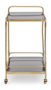Carrello Orabel in acciaio piani in vetro temperato h 72 cm