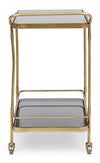 Carrello Orabel in acciaio piani in vetro temperato h 72 cm