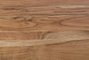 Tavolo Egon rettangolare, con gambe in acciaio, piano in legno di acacia, stile moderno