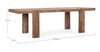 Tavolo allungabile Sunderland rettangolare, con gambe, in legno sheesham da 175-265 x 90 cm