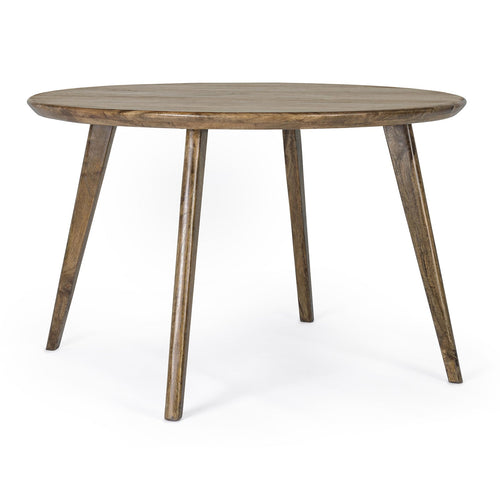 Tavolo Sylvester rotondo, con gambe, in legno di mango, stile vintage da Ø 120 cm