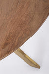 Tavolo Sherman rotondo, con gambe, in legno di mango, stile vintage da Ø 120 cm
