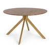 Tavolo Sherman rotondo, con gambe, in legno di mango, stile vintage da Ø 120 cm