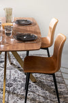 Tavolo Sherman rettangolare, con gambe, in legno di mango, stile vintage da 150 cm