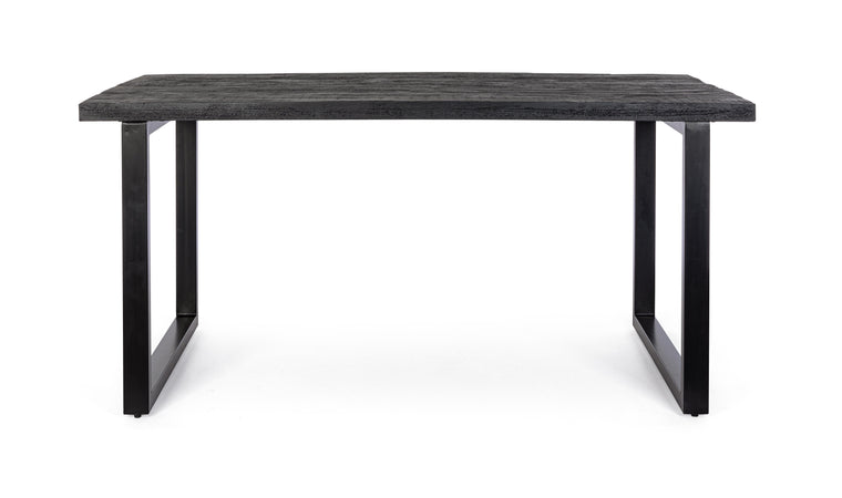 Tavolo "Hastings" nero in legno di mango e acciaio