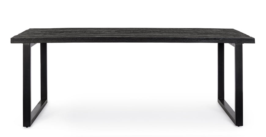 Tavolo "Hastings" nero in legno di mango e acciaio