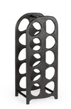 Porta bottiglie Yukon in legno di mango e suuporti in acciaio verniciato a polvere da assemblare h 67 cm