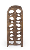Porta bottiglie Yukon in legno di mango e suuporti in acciaio verniciato a polvere da assemblare h 67 cm