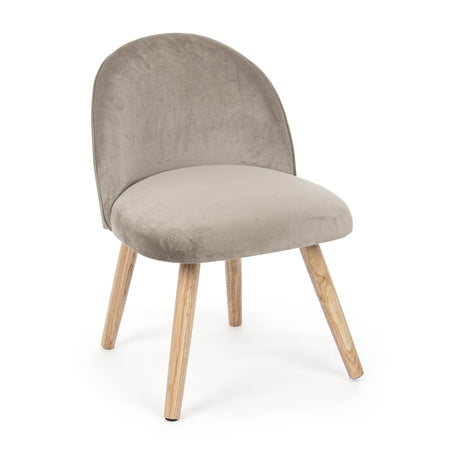 Poltrona "Adeline" in velluto rosa anticato h 76 cm arredamento salotto moderno