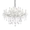 Lampadario Classico Florian Metallo-Cristallo Cromo 18 Luci E14