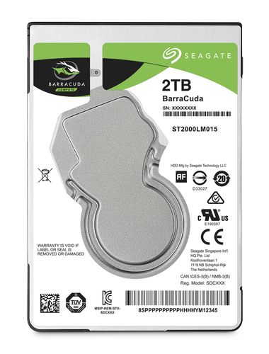 Seagate barracuda 2.5\ disco rigido interno 2 tb 5400 giri/min 128 mb 2.5\ serial ata iii - ST2000LM015