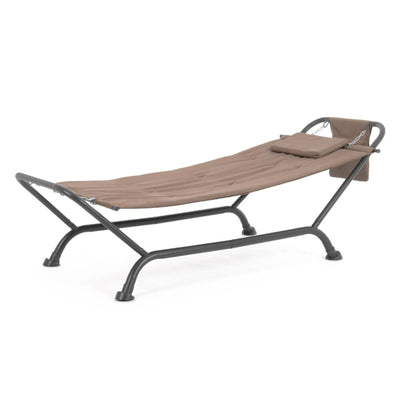 Amaca con supporto in acciaio e cuscino Thalos per giardino 96 x 232 cm