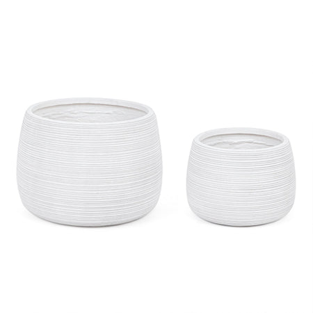 Set di balconiere vasi da giardino balcone esterno per piante antracite Stripes