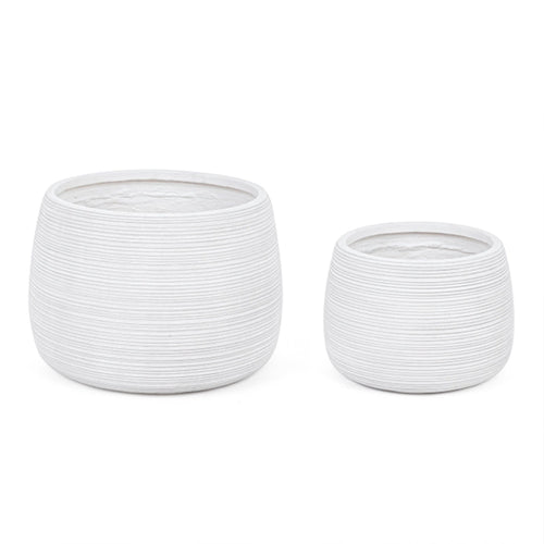 Set di balconiere vasi da giardino balcone esterno per piante antracite Stripes