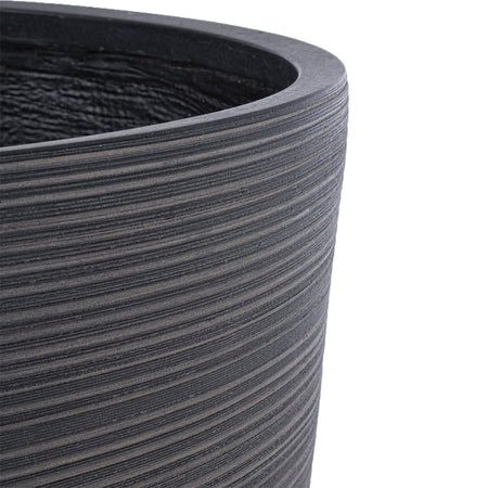 Set di balconiere vasi da giardino balcone esterno per piante antracite Stripes