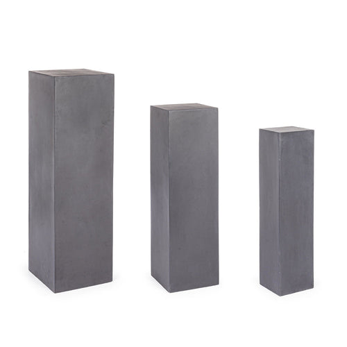 Colonne separé da interno ed esterno effetto cemento in poli-resina h 120 cm