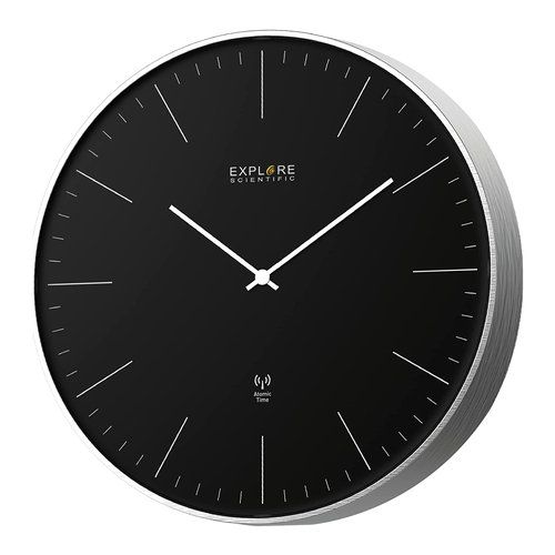 Orologio da parete no numbers black e silver d. 25cm rac1001