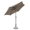 Ombrellone palo centrale Kalife in alluminio verniciato a polvere per giardino e balcone Ø 270 cm