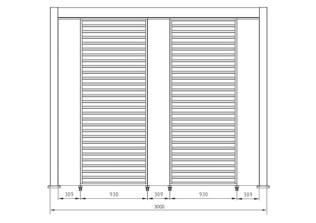 Frangisole laterale per pergola Bioclimatica con struttura in alluminio