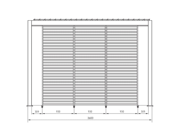 Frangisole laterale per pergola Bioclimatica con struttura in alluminio