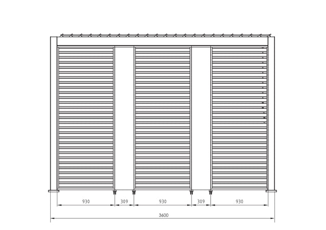 Frangisole laterale per pergola Bioclimatica con struttura in alluminio